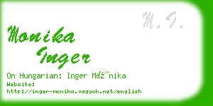 monika inger business card